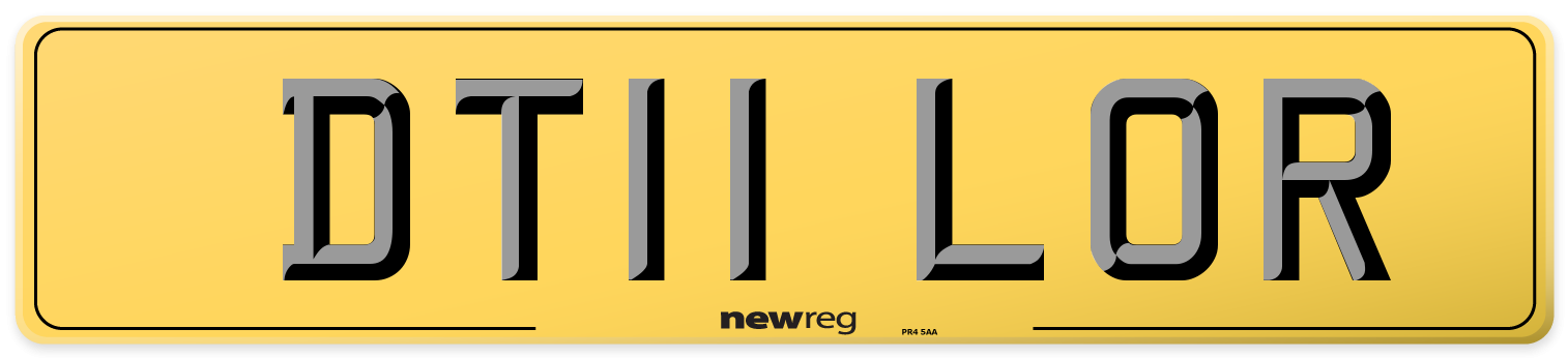 DT11 LOR Rear Number Plate