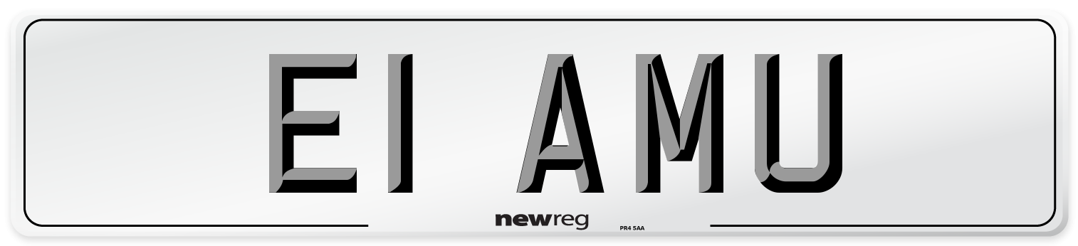 E1 AMU Front Number Plate