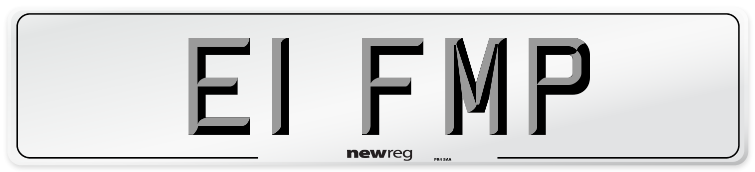 E1 FMP Front Number Plate