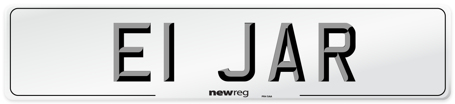 E1 JAR Front Number Plate