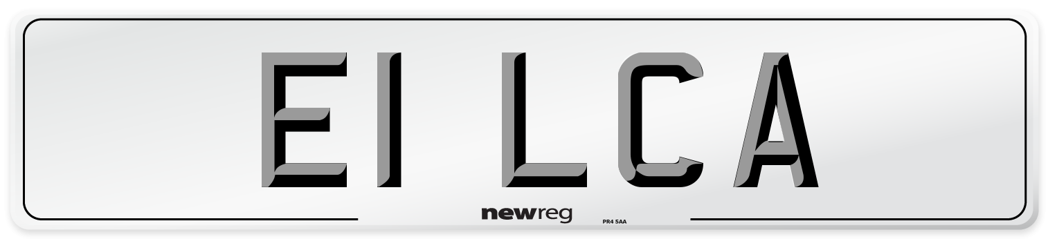 E1 LCA Front Number Plate