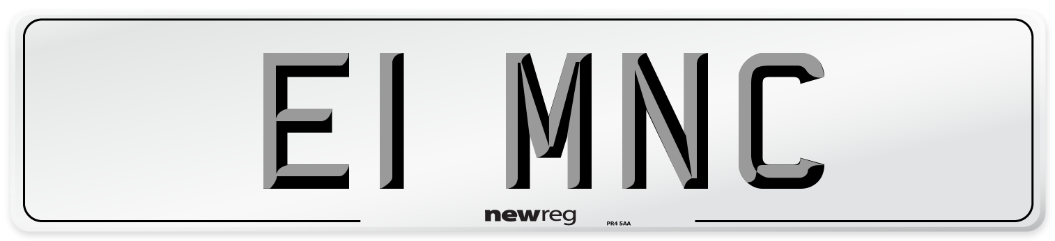 E1 MNC Front Number Plate