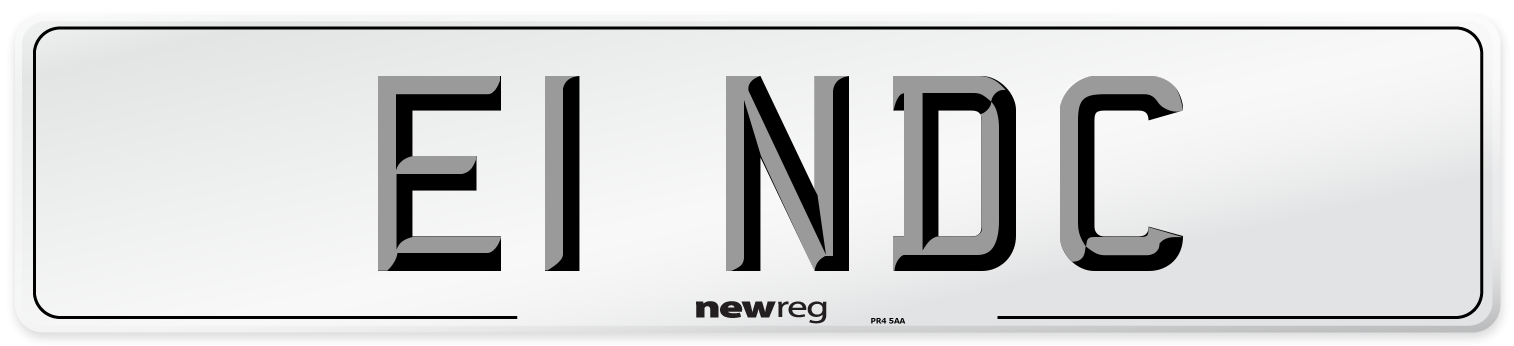 E1 NDC Front Number Plate