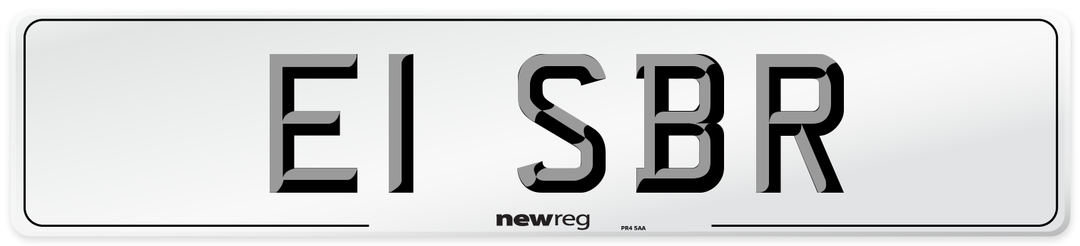 E1 SBR Front Number Plate