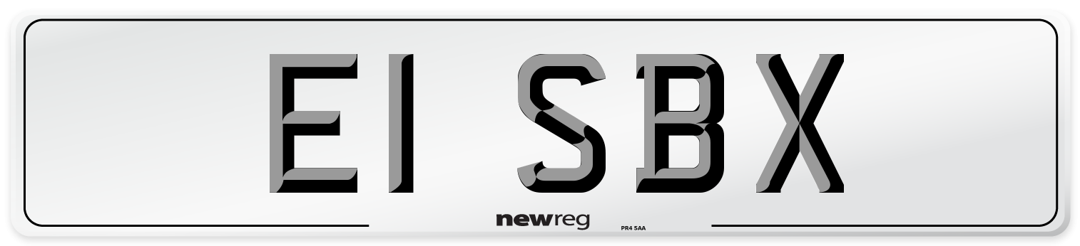 E1 SBX Front Number Plate