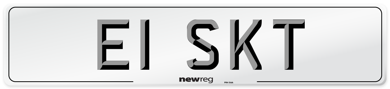 E1 SKT Front Number Plate
