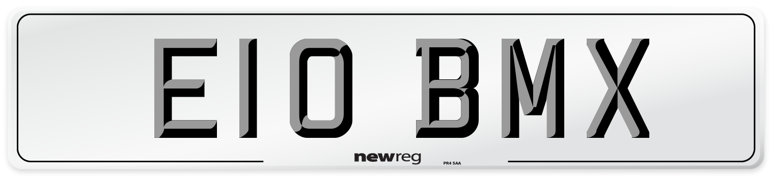 E10 BMX Front Number Plate
