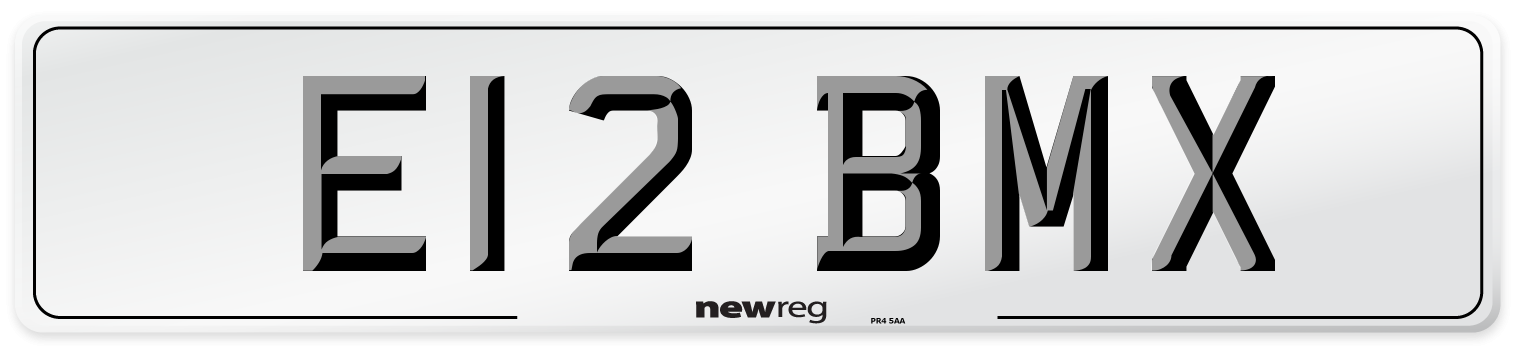 E12 BMX Front Number Plate