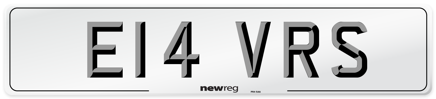 E14 VRS Front Number Plate