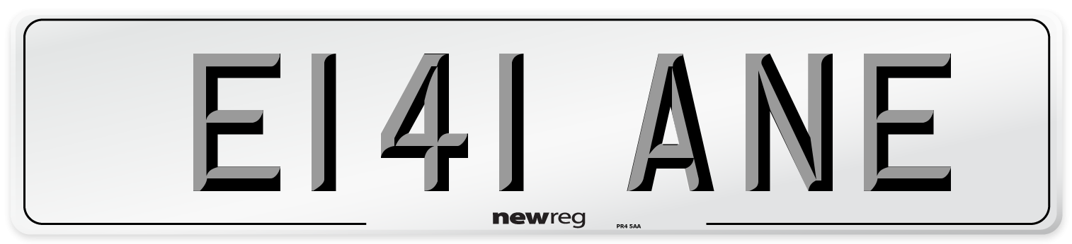 E141 ANE Front Number Plate