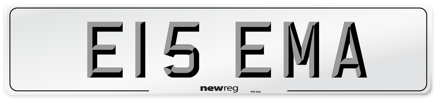 E15 EMA Front Number Plate