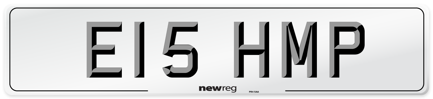 E15 HMP Front Number Plate