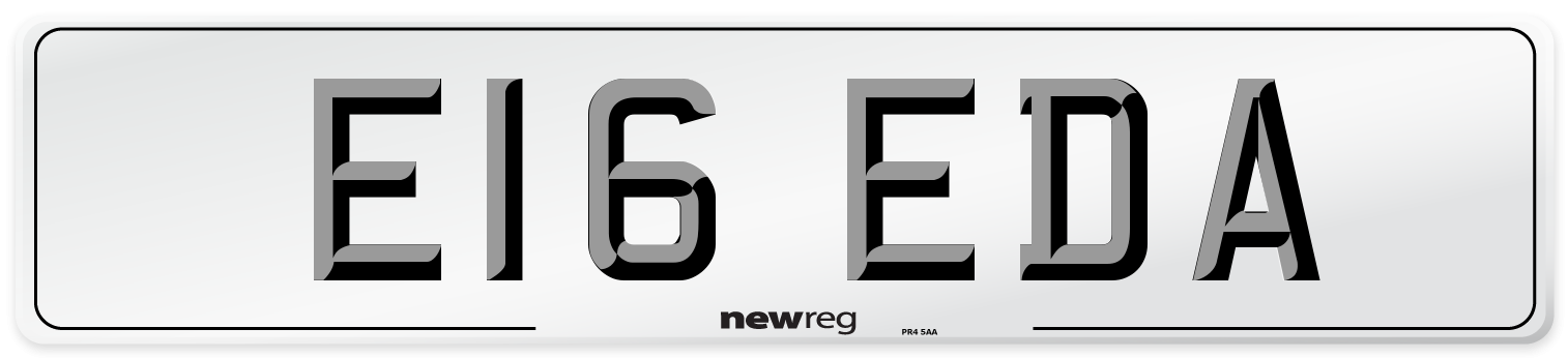 E16 EDA Front Number Plate