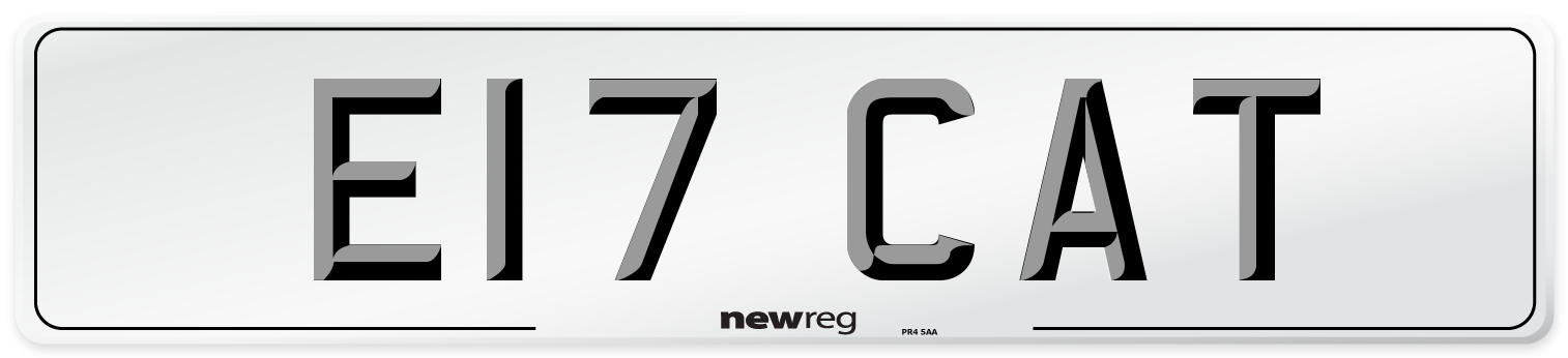 E17 CAT Front Number Plate