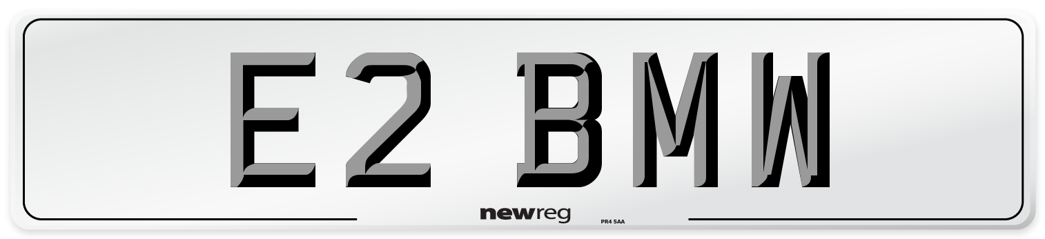 E2 BMW Front Number Plate
