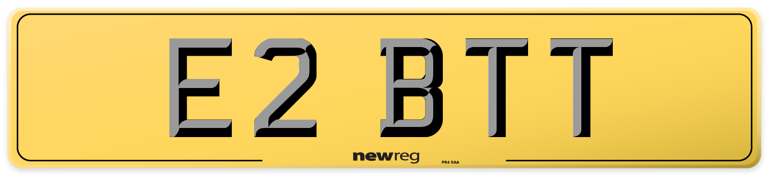 E2 BTT Rear Number Plate