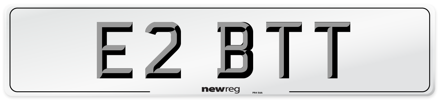 E2 BTT Front Number Plate