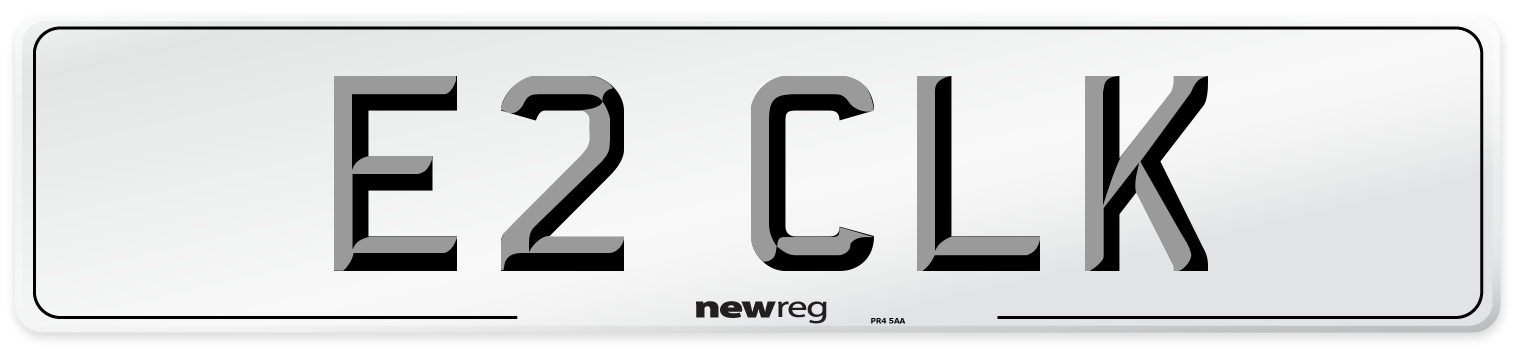 E2 CLK Front Number Plate