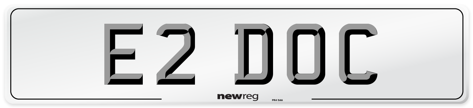 E2 DOC Front Number Plate