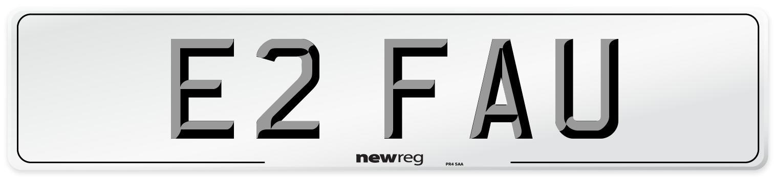 E2 FAU Front Number Plate
