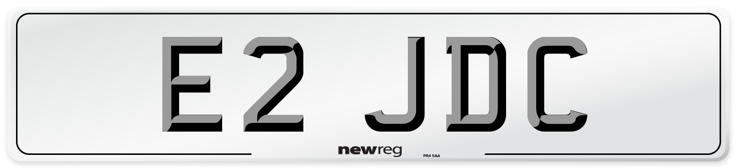 E2 JDC Front Number Plate