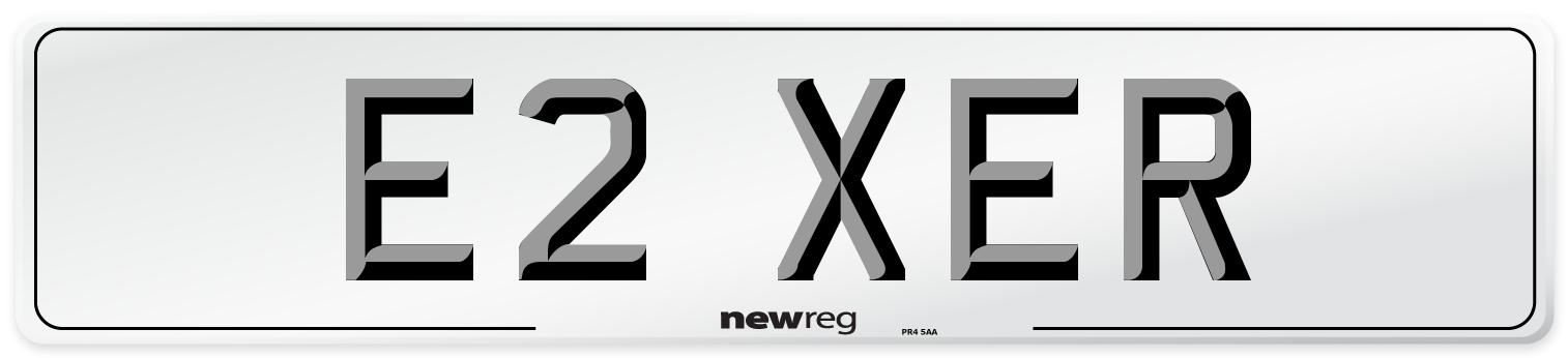 E2 XER Front Number Plate