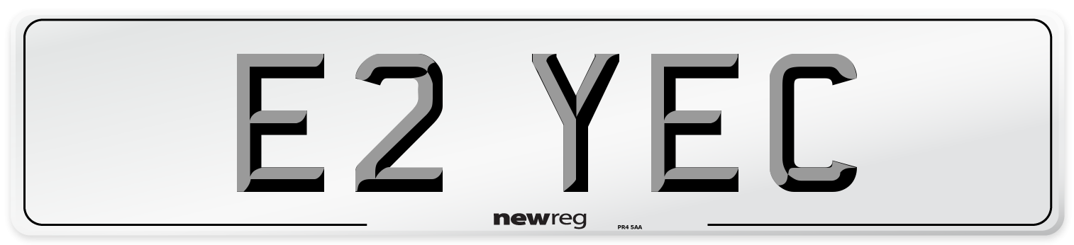 E2 YEC Front Number Plate
