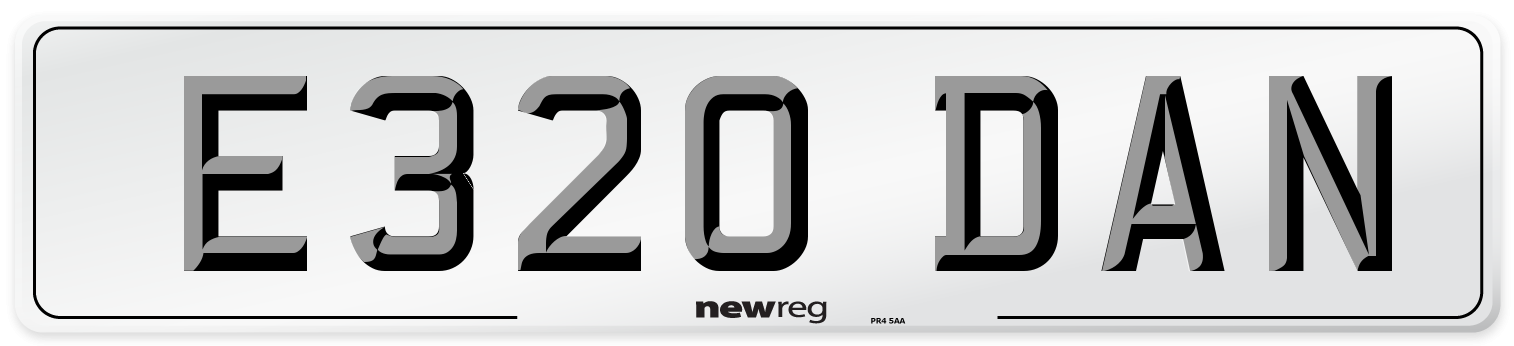 E320 DAN Front Number Plate
