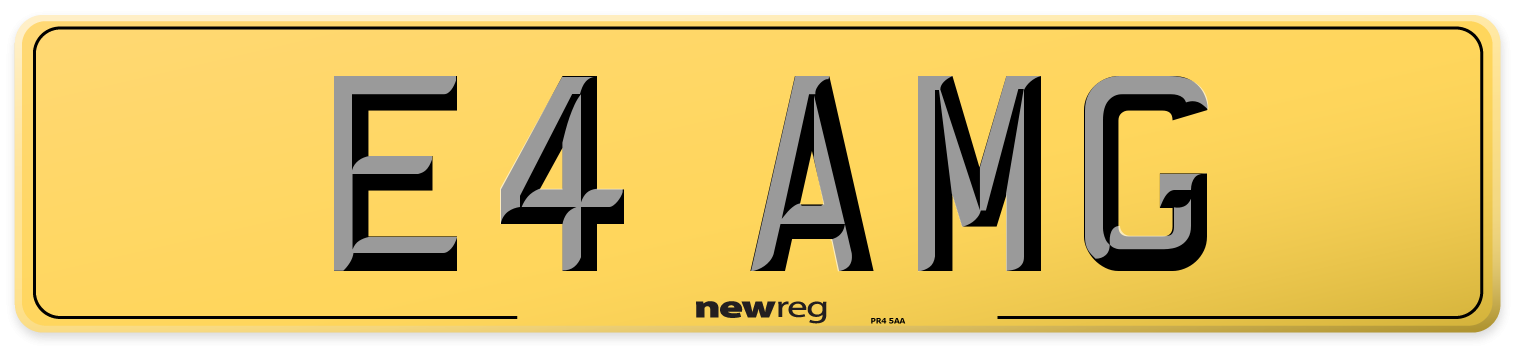 E4 AMG Rear Number Plate
