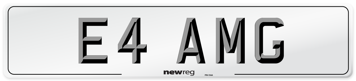 E4 AMG Front Number Plate