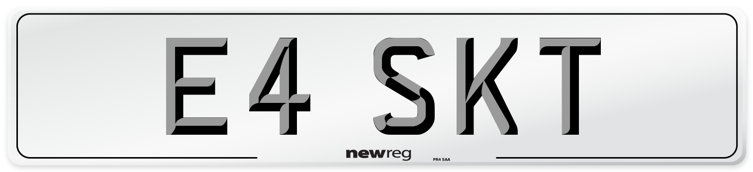 E4 SKT Front Number Plate
