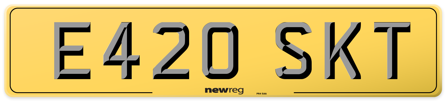 E420 SKT Rear Number Plate