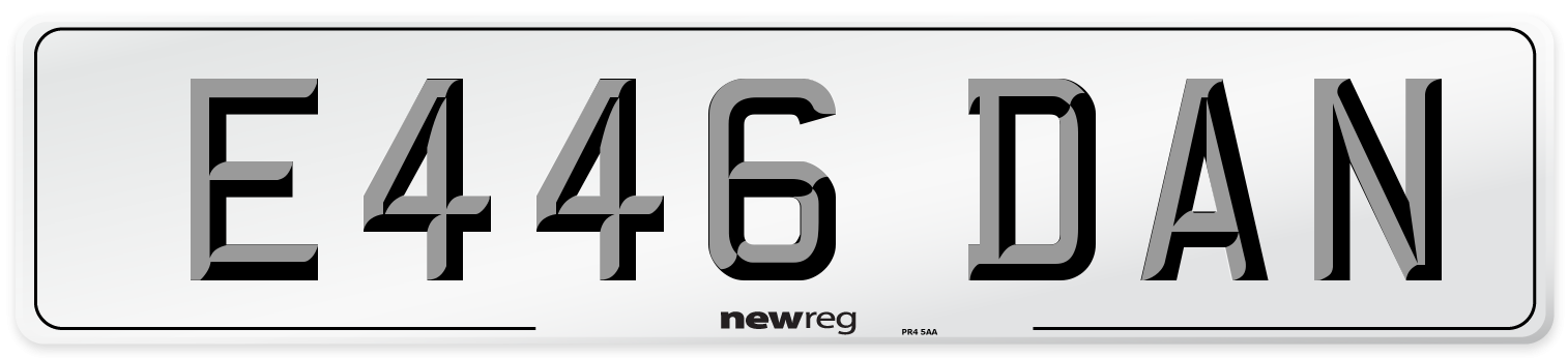 E446 DAN Front Number Plate