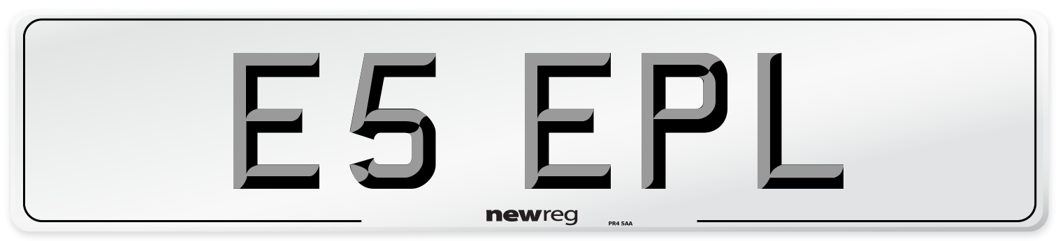 E5 EPL Front Number Plate
