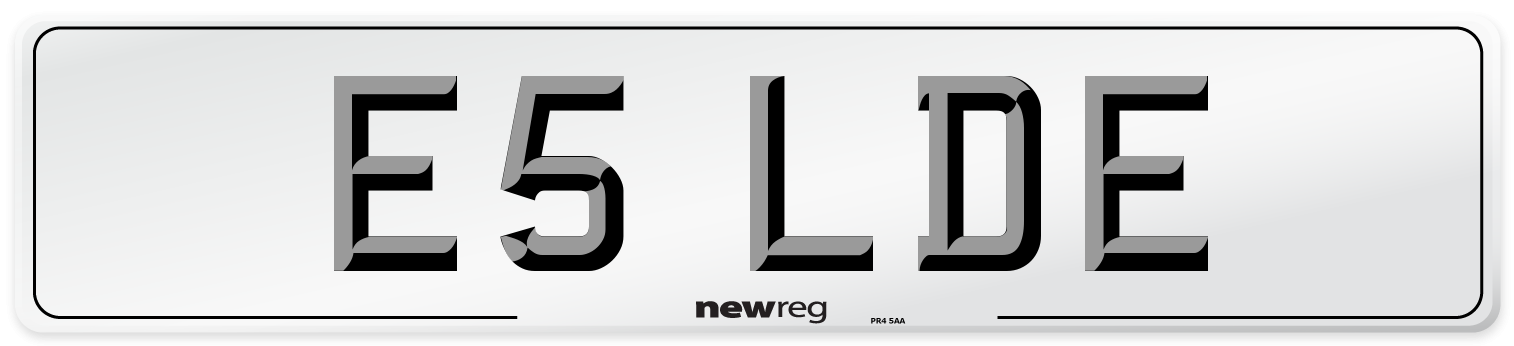 E5 LDE Front Number Plate