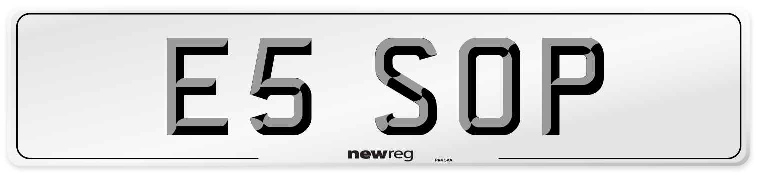 E5 SOP Front Number Plate