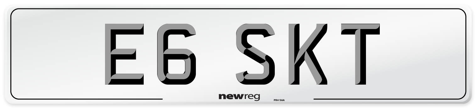 E6 SKT Front Number Plate