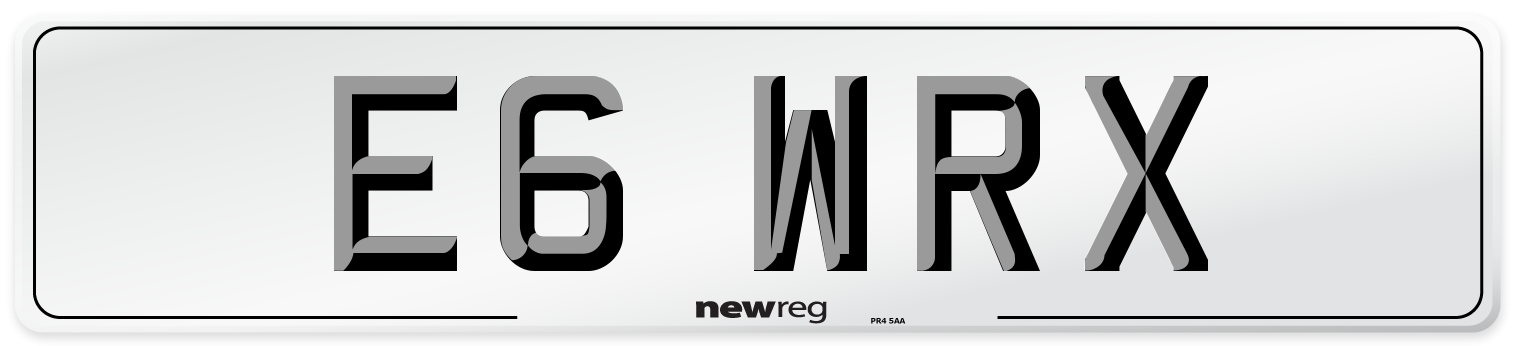 E6 WRX Front Number Plate