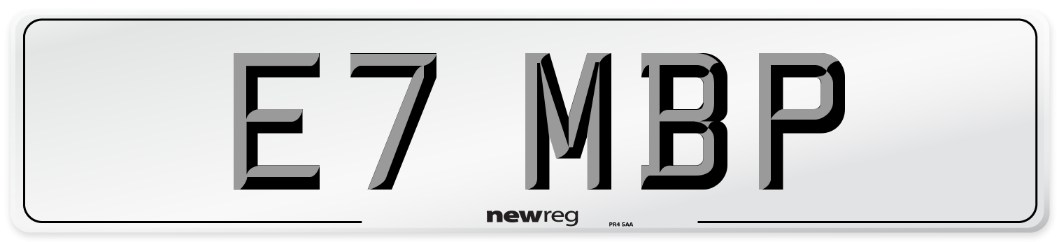 E7 MBP Front Number Plate