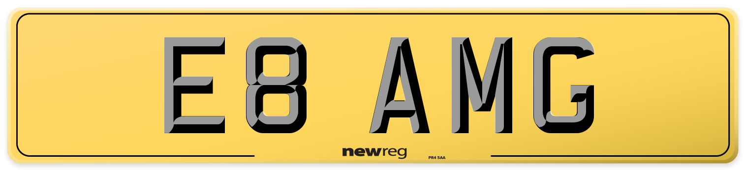 E8 AMG Rear Number Plate
