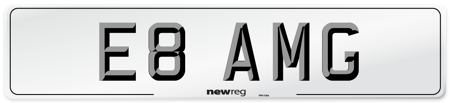 E8 AMG Front Number Plate