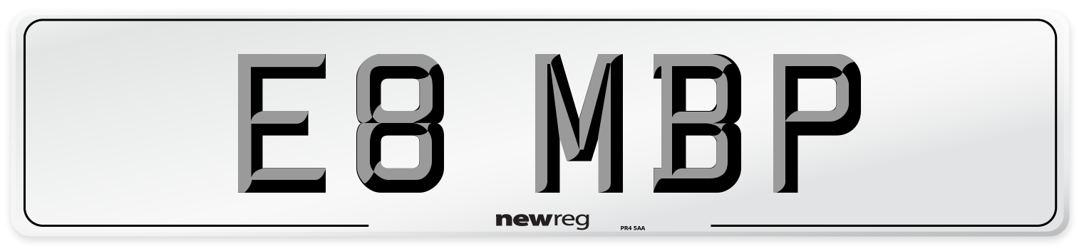 E8 MBP Front Number Plate