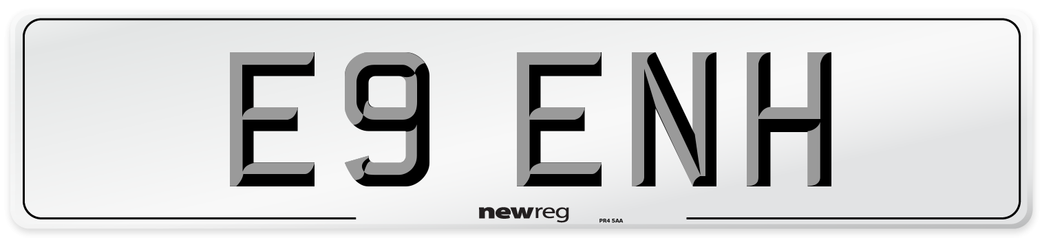 E9 ENH Front Number Plate
