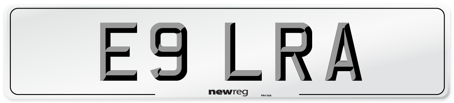 E9 LRA Front Number Plate