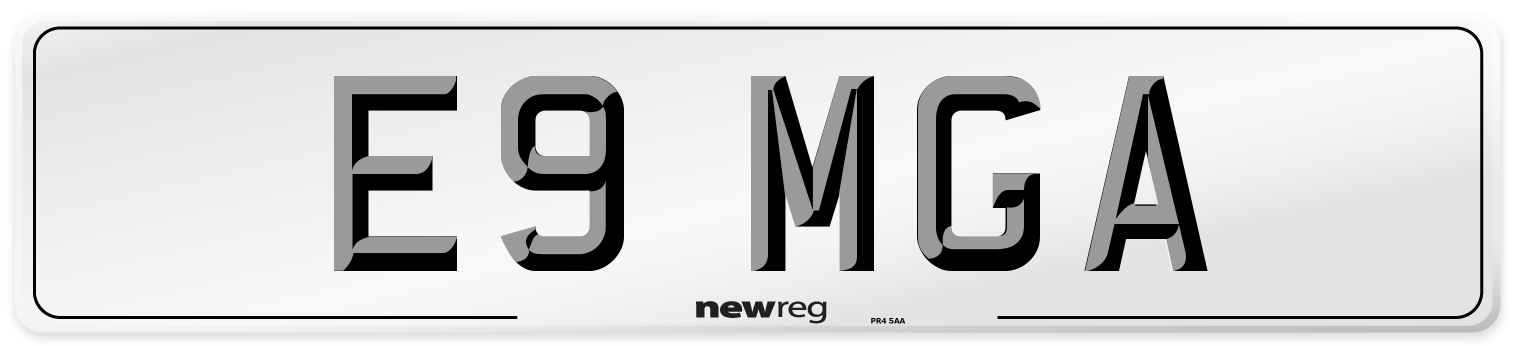 E9 MGA Front Number Plate