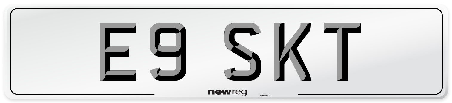E9 SKT Front Number Plate
