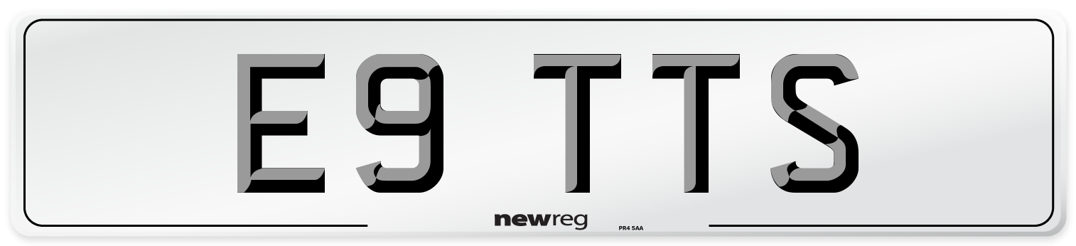 E9 TTS Front Number Plate