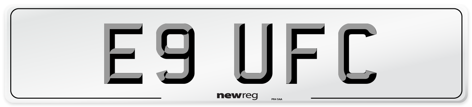 E9 UFC Front Number Plate