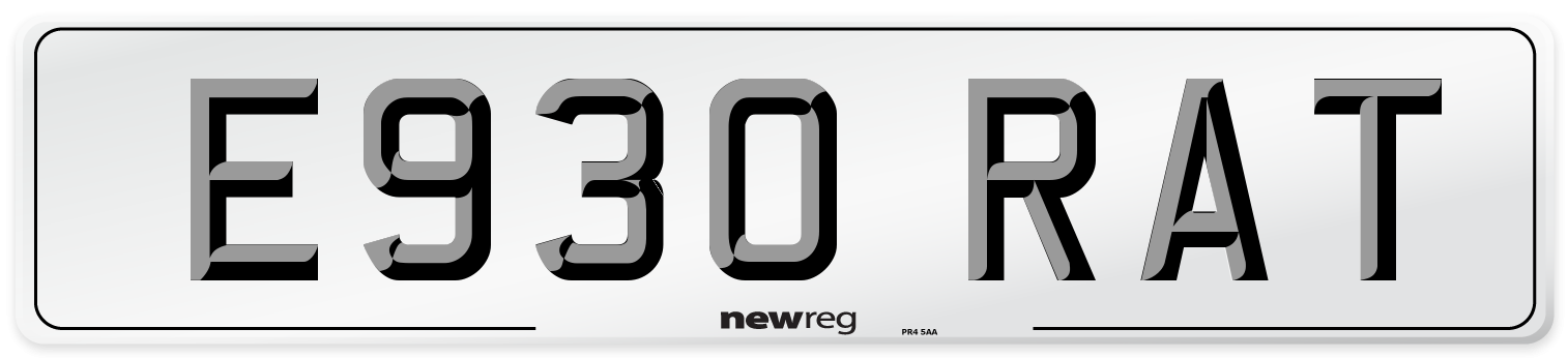 E930 RAT Front Number Plate