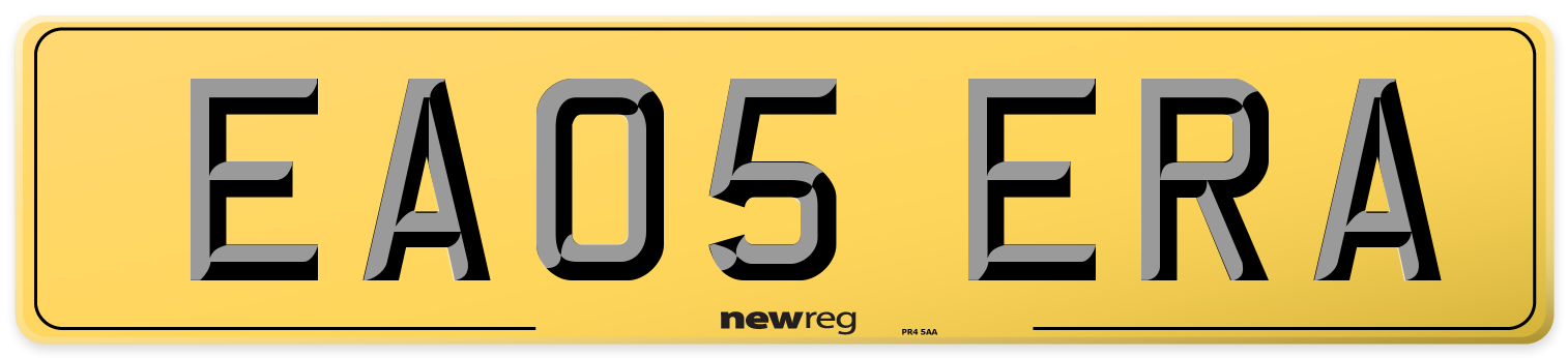 EA05 ERA Rear Number Plate